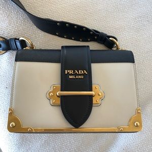 Prada Cahier leather shoulder bag
